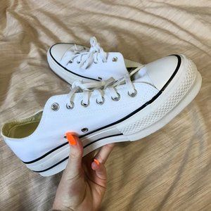 White Canvas Platform Chuck Taylor All Star